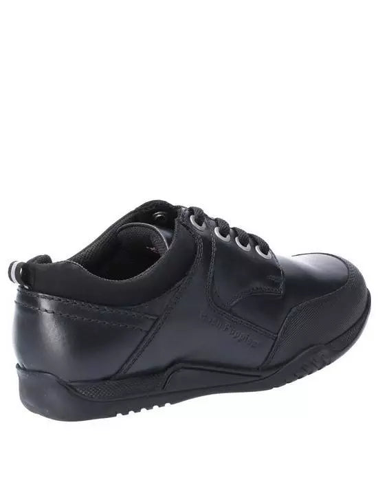 Hush Puppies Dexter Junior Unique vintage Black Lace School Shoe