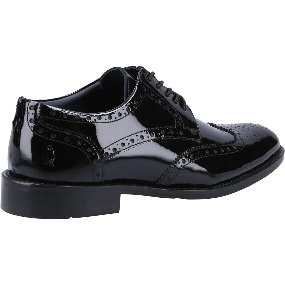 Hush Puppies Dustin Brogue Farnley Dune Patent Lace Up Brogues Black Shoe