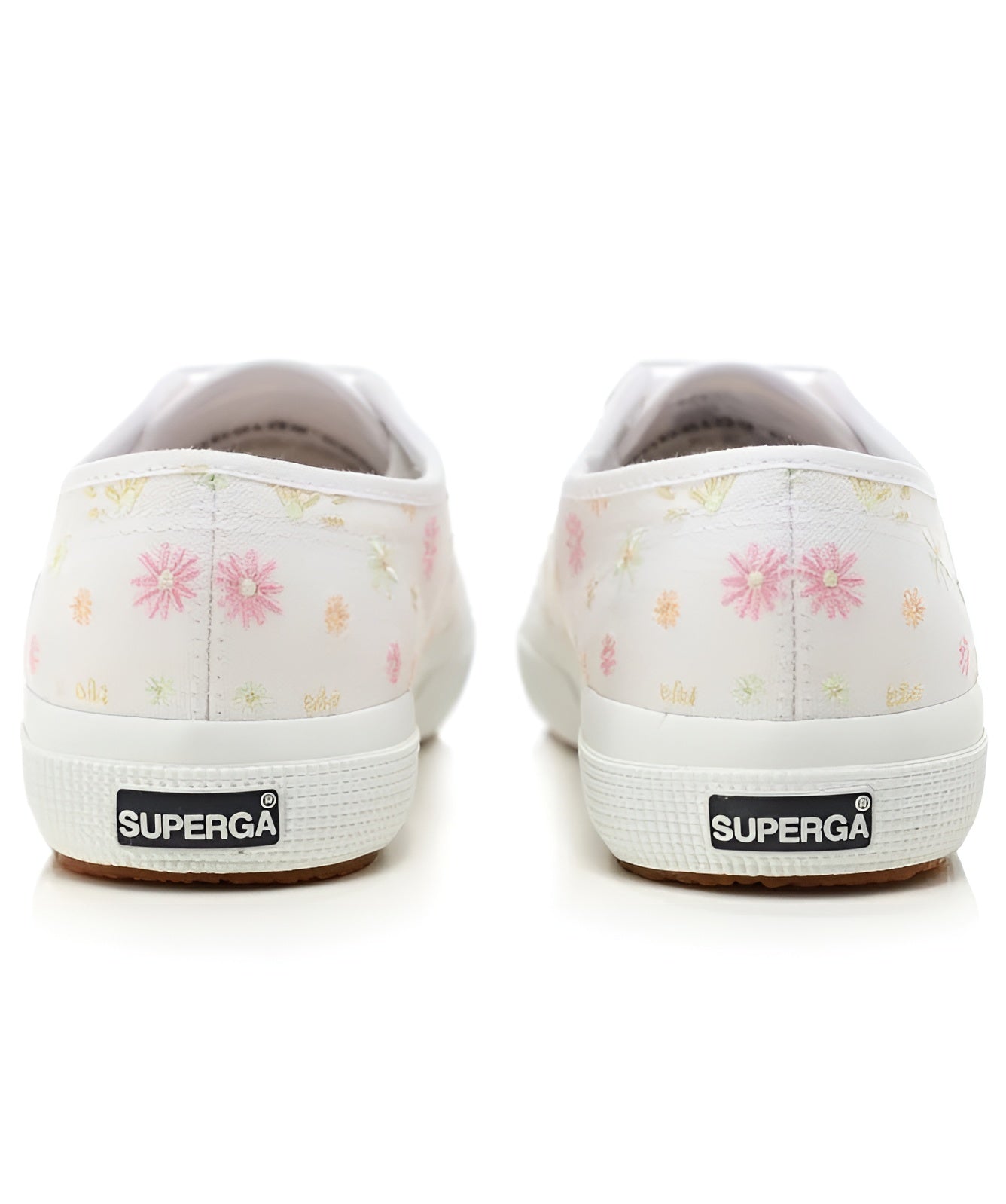 Superga Flowers Embroidery Women Casual Lace Up Shoe