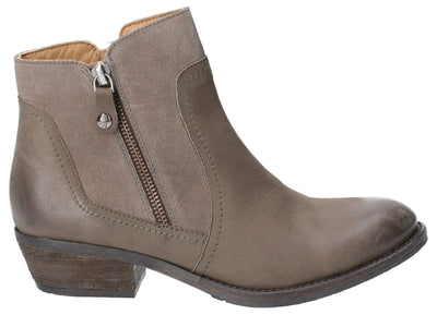 Hush Puppies Pegada Carla Isla Saunter Mid-Cut Heel Leather Ankle Boot