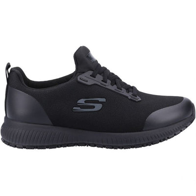 Skechers Workwear Squad Slip Resistant Occupational Wide Black Trainer Shoe