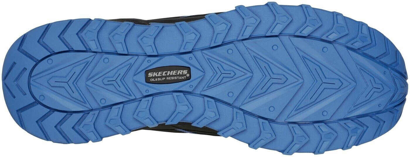 Skechers Workwear Puxal Black/Blue Safety Trainers with Metal-Free Toes