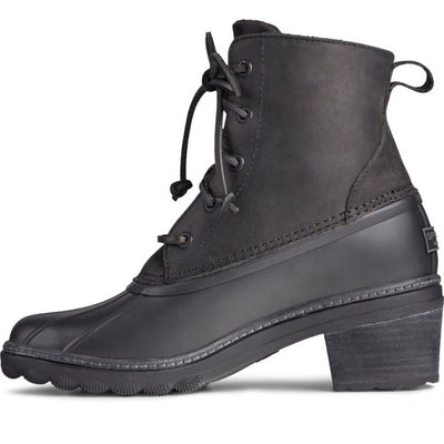 Sperry Saltwater Lace-Up Combat  Heel Leather Boots