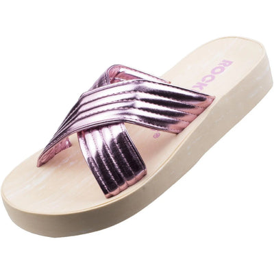 Rocket Dog Ladies Moon Shimmy Slip On Sandal Pink