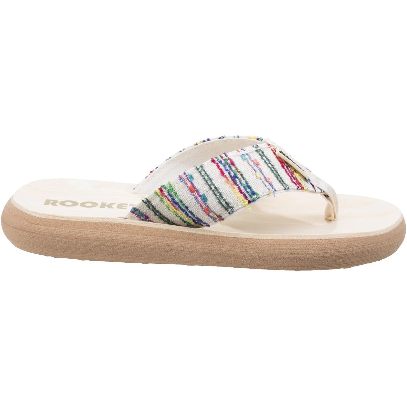 Rocket Dog Ladies Spotlight Merry Maker Color Stripe Flip Flop Slippers