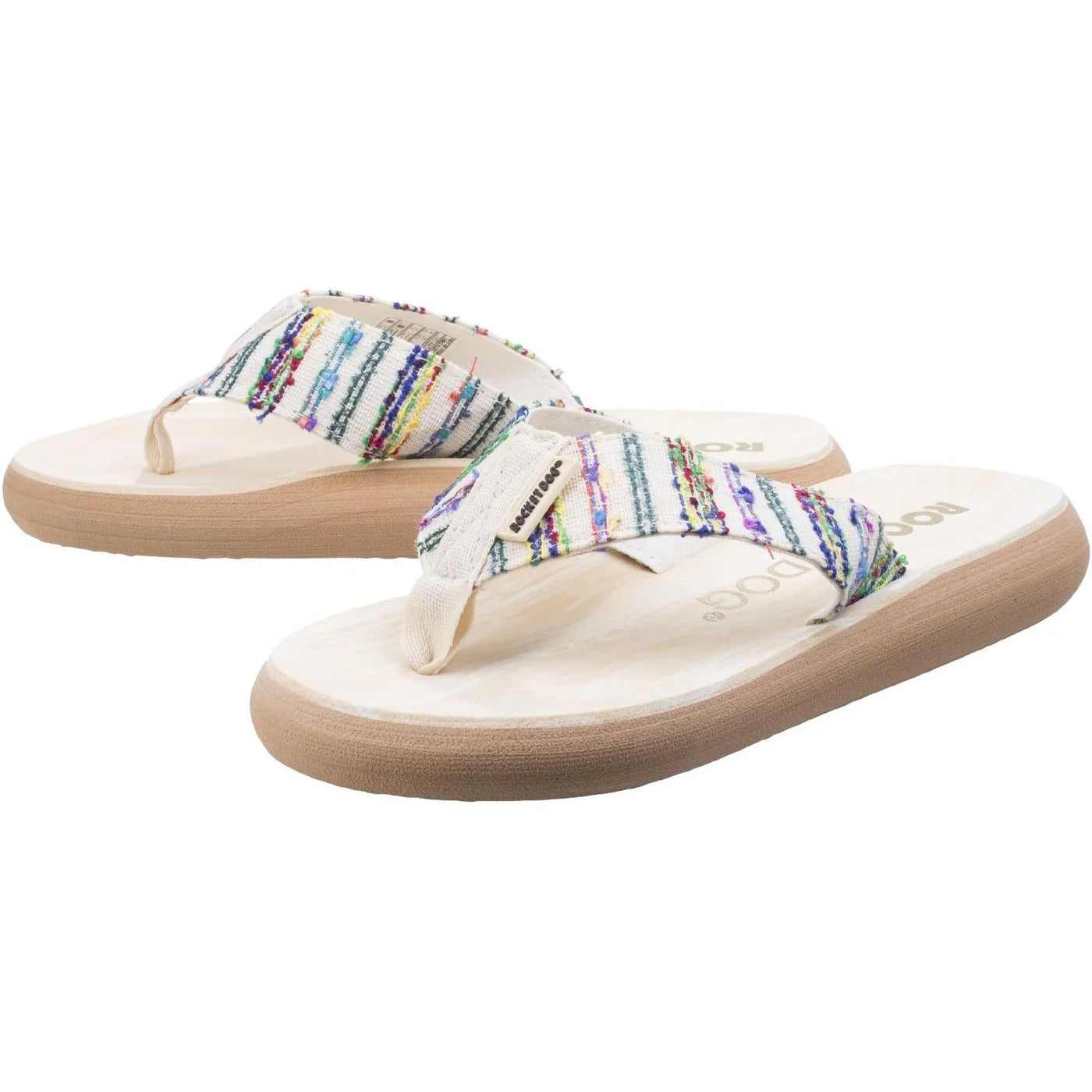 Rocket Dog Ladies Spotlight Merry Maker Color Stripe Flip Flop Slippers