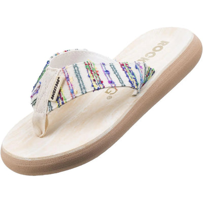 Rocket Dog Ladies Spotlight Merry Maker Color Stripe Flip Flop Slippers