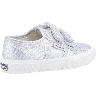 Superga Kids Strap Canvas Grey Shoes