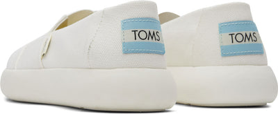 Toms White Canvas Alpargata Mallow Slip On Women's Shoes