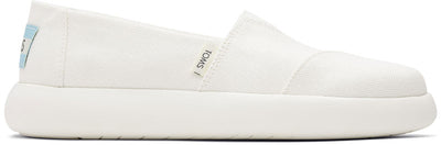 Toms White Canvas Alpargata Mallow Slip On Women's Shoes