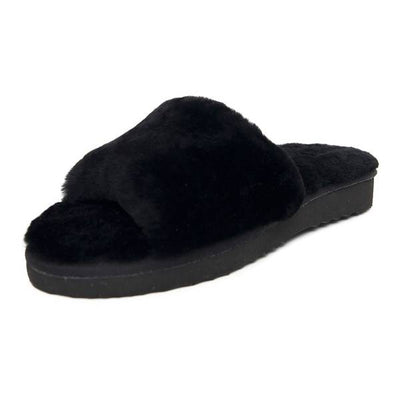 Rocket Dog Stratus Winette Fur Women's Black Slippers