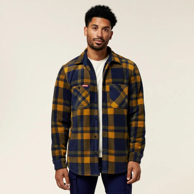 Hard Yakka Sherpa Levis Mens Long Sleeves Button Down Lightweight Jacket