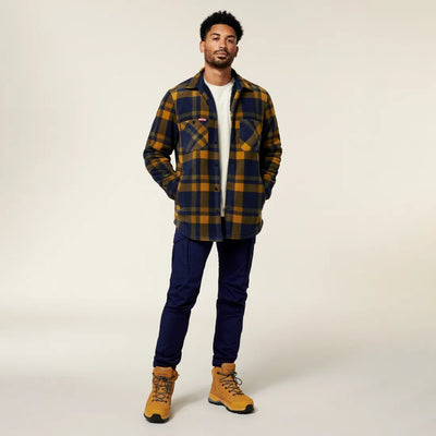 Hard Yakka Sherpa Levis Mens Long Sleeves Button Down Lightweight Jacket