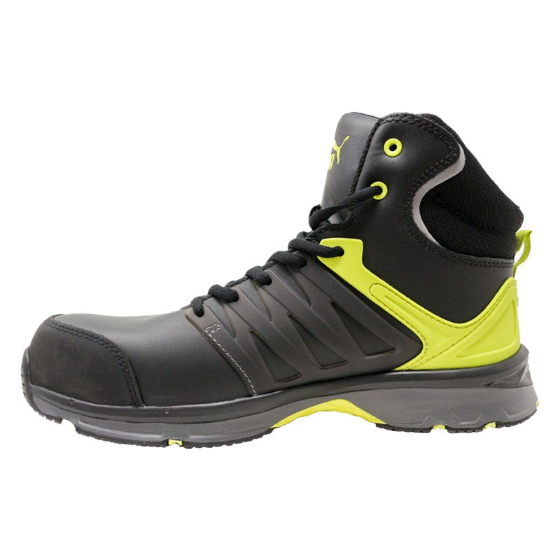 Puma Safety Men's Velocity Black/Yellow Mid Work Boots