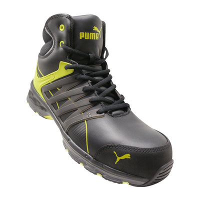 Puma Safety Men's Velocity Black/Yellow Mid Work Boots